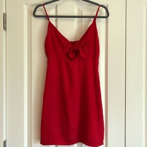 Urban Outfitters Red Keyhole Dress